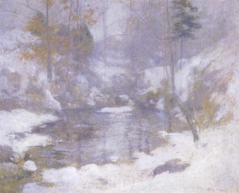 John Henry Twachtman Winter Harmony Norge oil painting art